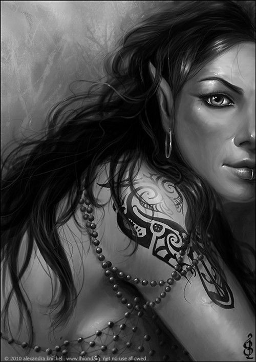 fee femme fille elfe sirene